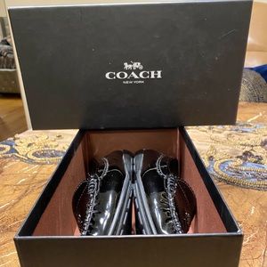 Authentic Coach Shoes Black Patent Leather.